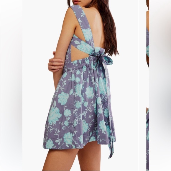 NEW Free People Meet Me in Maui Square Neck Dress - Picture 8 of 8